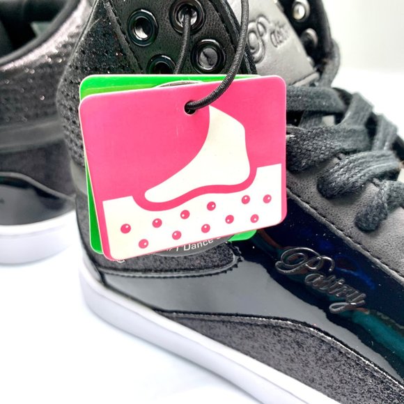 Pastry Shoes Unisex Pastry Glam Pie Black Pop Tart Glitter High Top